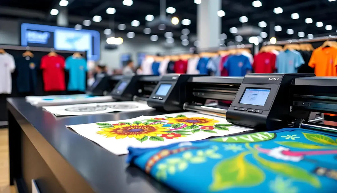 An entrepreneur organizing a diverse print on demand apparel collection.