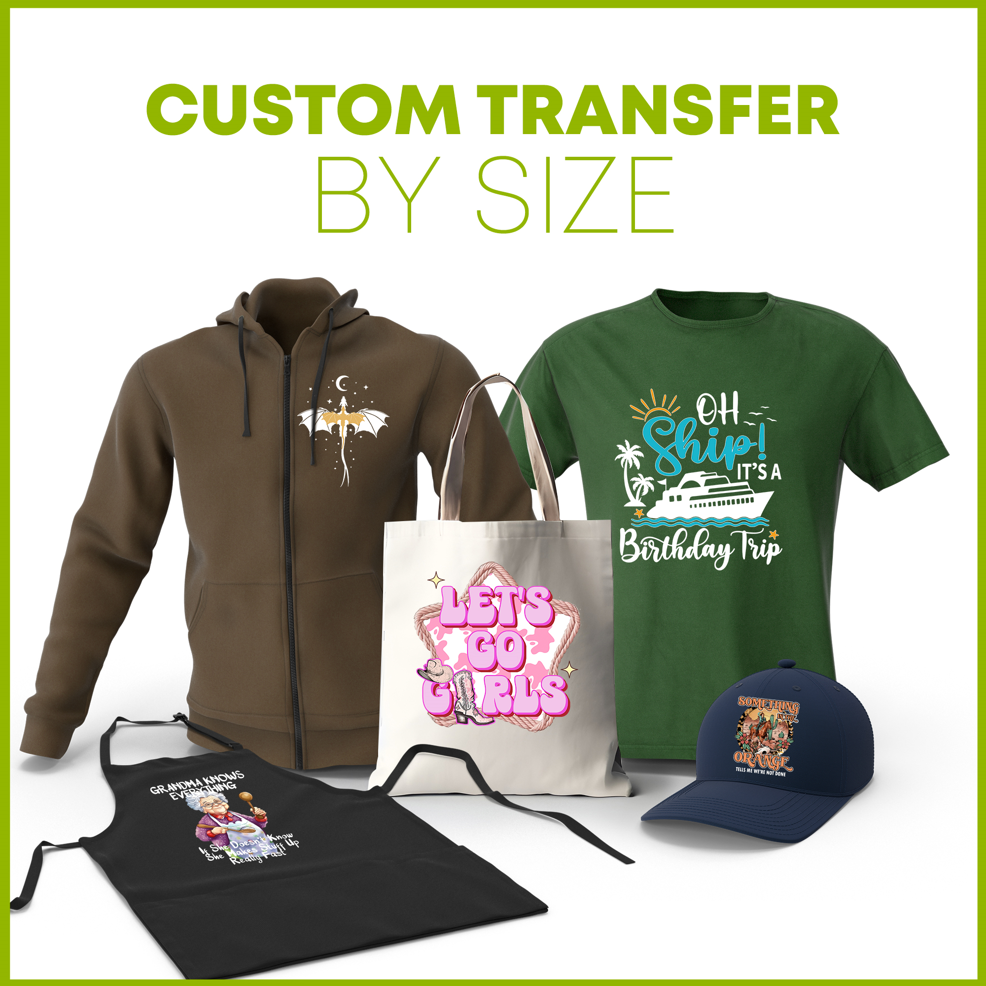 DTF Transfer by Size
