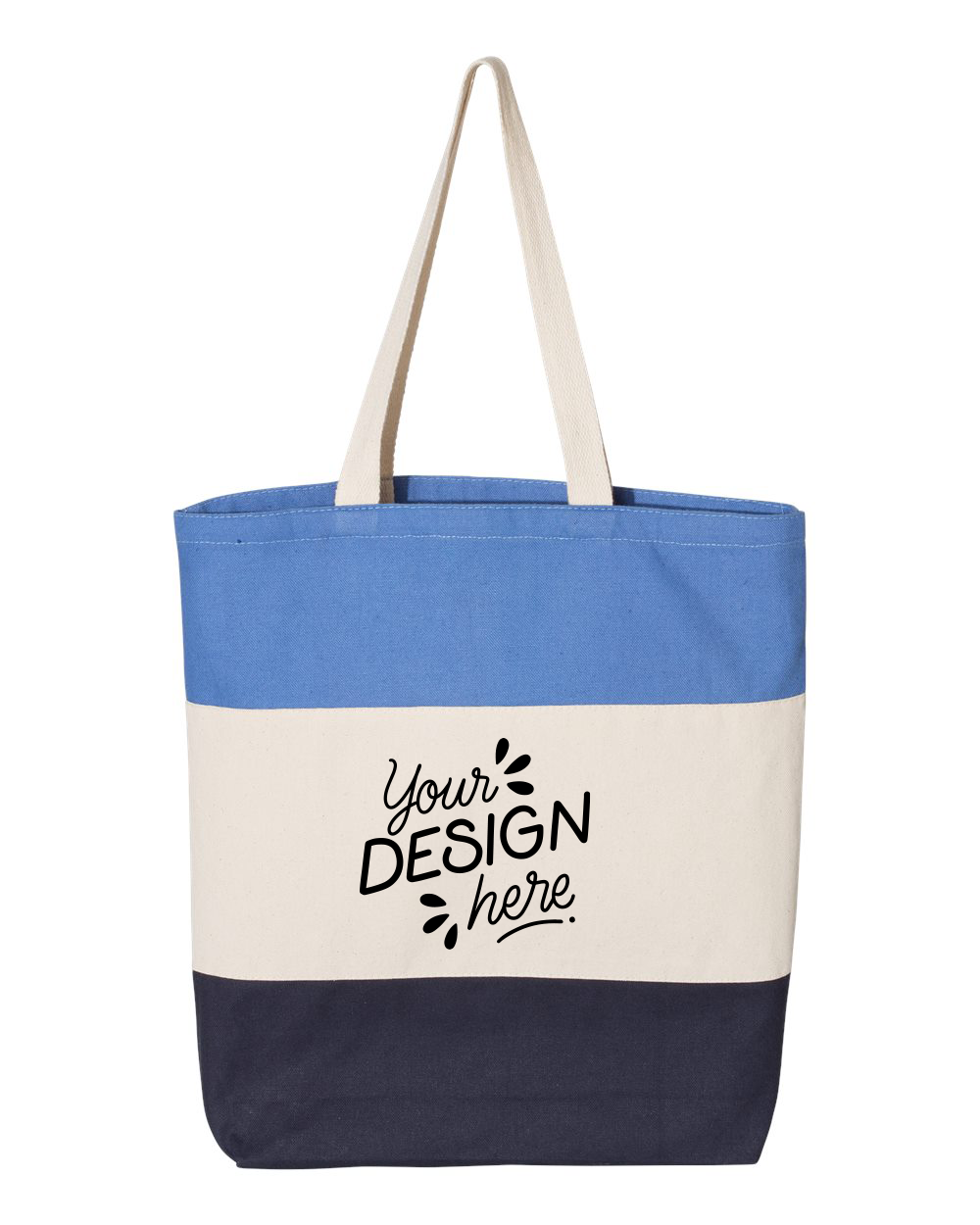 Q-Tees - 11L Tri-Color Tote